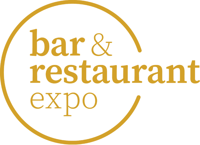 The image features a logo displaying bar & restaurant expo in bold, lowercase yellow, all encased by a fine yellow line. With expo neatly beneath, it captures the essence of the BRE Show 2025.